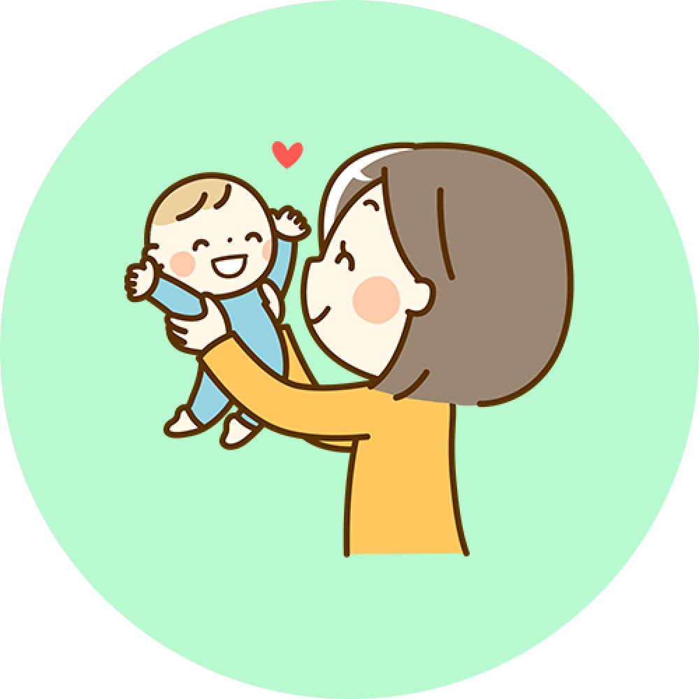 赤ちゃんとお母さんのイラスト